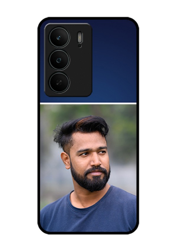 Realme C75 5G Custom Glass Phone Case - Simple Royal Blue Design
