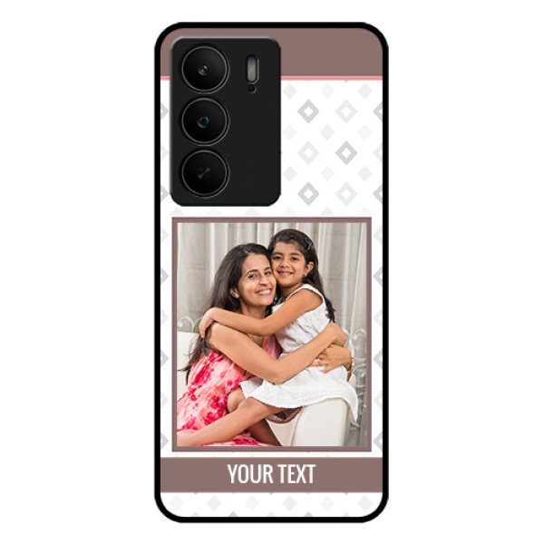 Realme C75 5G Custom Glass Phone Case - Simple Diamond Design Realme C75 5G Custom Glass Phone Case - Simple Diamond Design