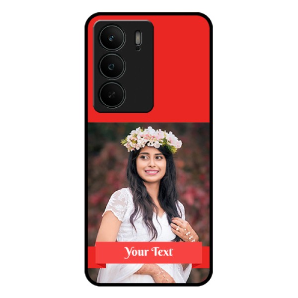 Realme C75 5G Custom Glass Phone Case - Simple Red Color Design