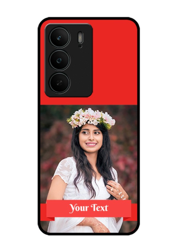 Realme C75 5G Custom Glass Phone Case - Simple Red Color Design