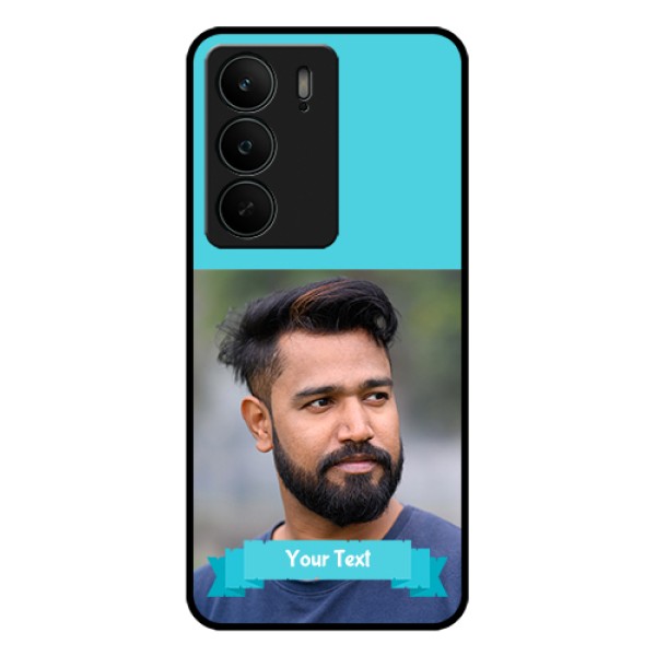 Realme C75 5G Custom Glass Phone Case - Blue Color Design Realme C75 5G Custom Glass Phone Case - Blue Color Design