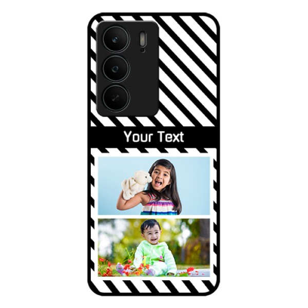 Realme C75 5G Custom Glass Phone Case - Black And White Stripes Design Realme C75 5G Custom Glass Phone Case - Black And White Stripes Design