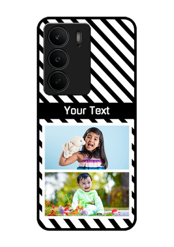 Realme C75 5G Custom Glass Phone Case - Black And White Stripes Design