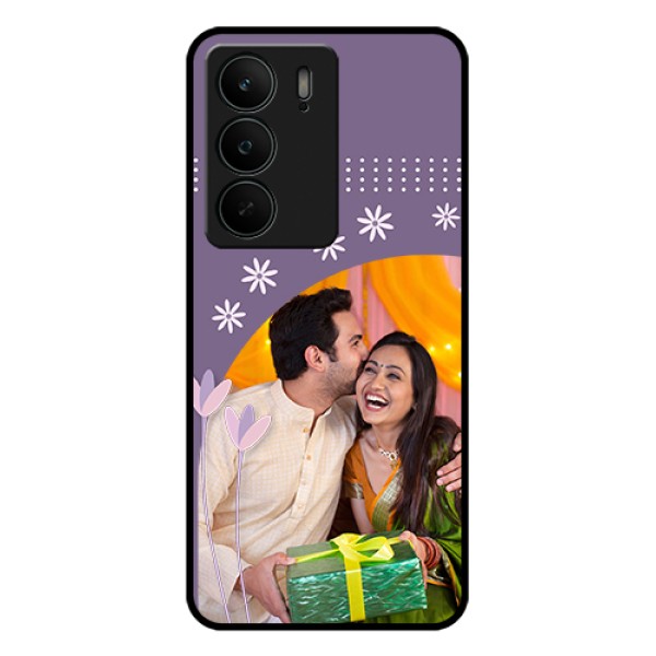 Realme C75 5G Custom Glass Phone Case - Lavender Flowers Design Realme C75 5G Custom Glass Phone Case - Lavender Flowers Design