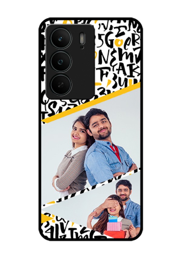 Realme C75 5G Custom Glass Phone Case - Letters Pattern Design