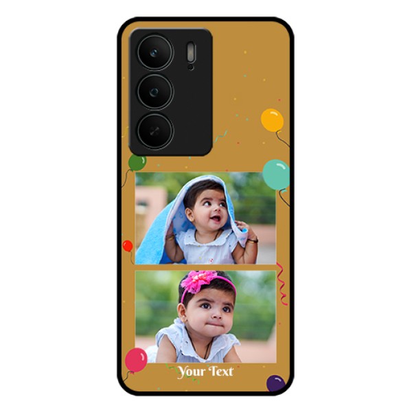 Realme C75 5G Custom Glass Phone Case - Image Holder With Birthday Celebrations Design