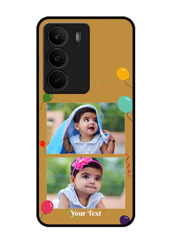 Realme C75 5G Custom Glass Phone Case - Image Holder With Birthday Celebrations Design