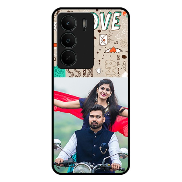 Realme C75 5G Custom Glass Phone Case - Love Doodle Pattern