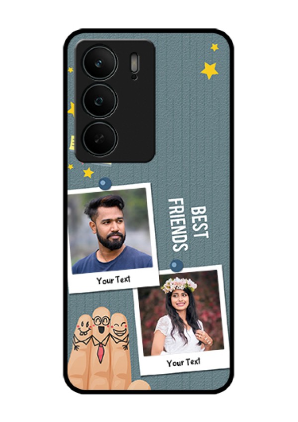 Realme C75 5G Custom Glass Phone Case - Sticky Frames And Friendship Design