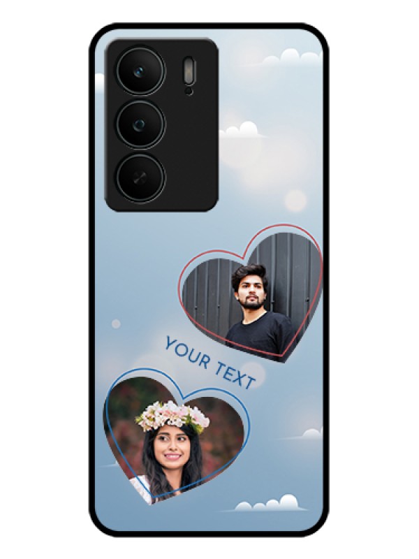 Custom Realme C75 5G Custom Glass Phone Case - Blue Color Couple Design