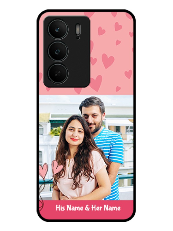 Custom Realme C75 5G Custom Glass Phone Case - Love Design Peach Color