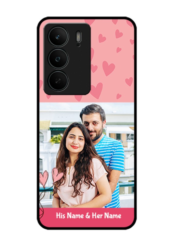 Realme C75 5G Custom Glass Phone Case - Love Design Peach Color