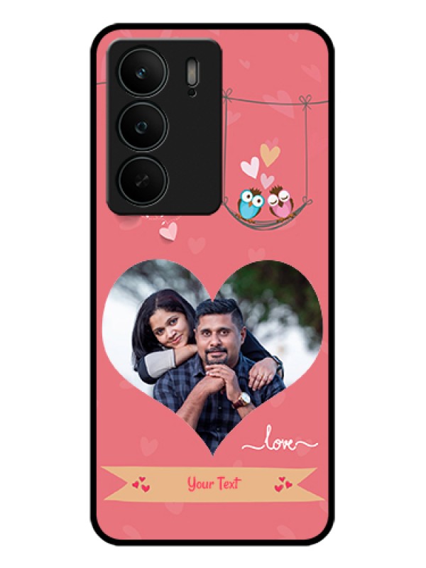 Custom Realme C75 5G Custom Glass Phone Case - Peach Color Love Design