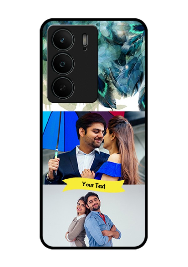 Realme C75 5G Custom Glass Phone Case - Image With Boho Peacock Feather Design
