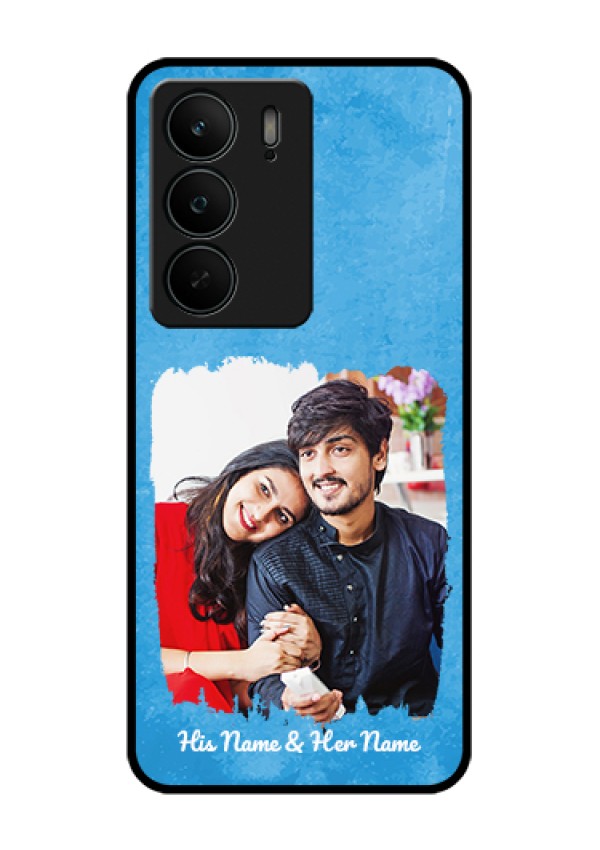 Realme C75 5G Custom Glass Phone Case - Blue Color Vintage Design