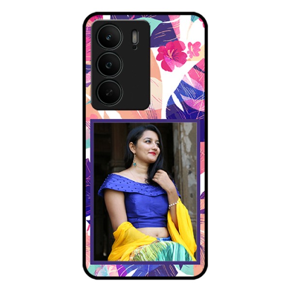 Realme C75 5G Custom Glass Phone Case - Abstract Floral Design