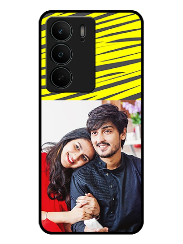 Custom Realme C75 5G Custom Glass Phone Case - Yellow Abstract Design