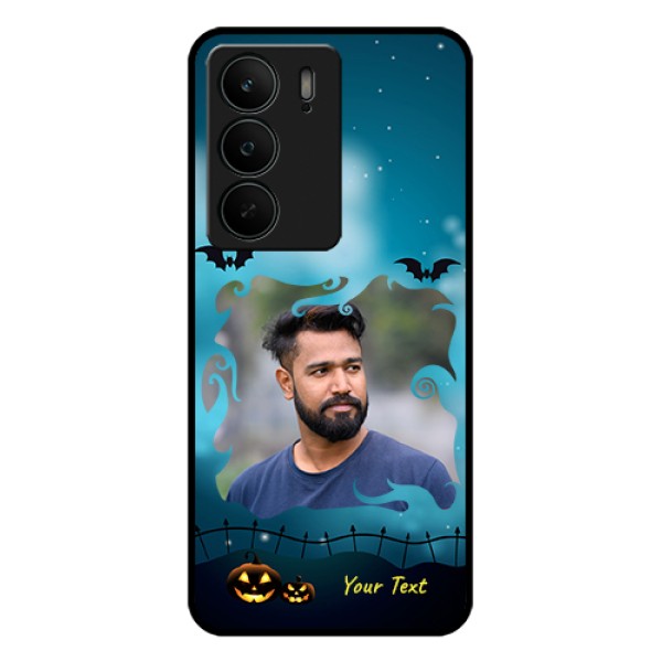 Realme C75 5G Custom Glass Phone Case - Halloween Frame Design