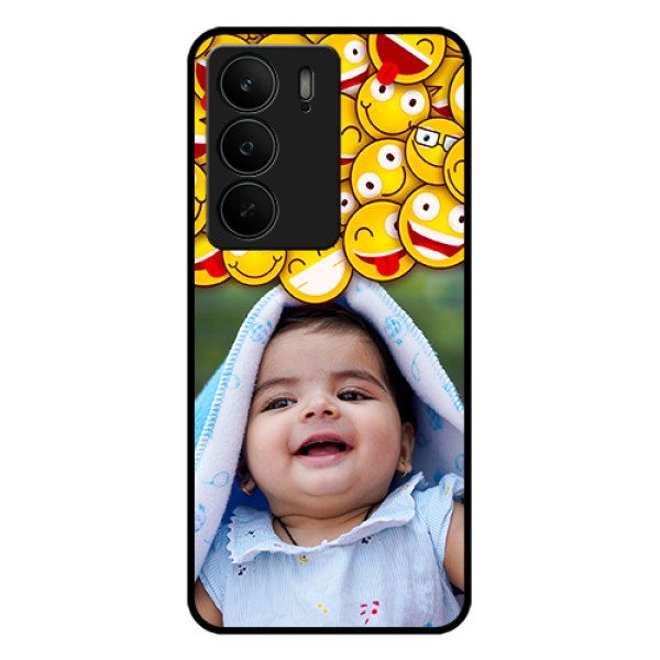 Realme C75 5G Custom Glass Phone Case - With Smiley Emoji Design Realme C75 5G Custom Glass Phone Case - With Smiley Emoji Design