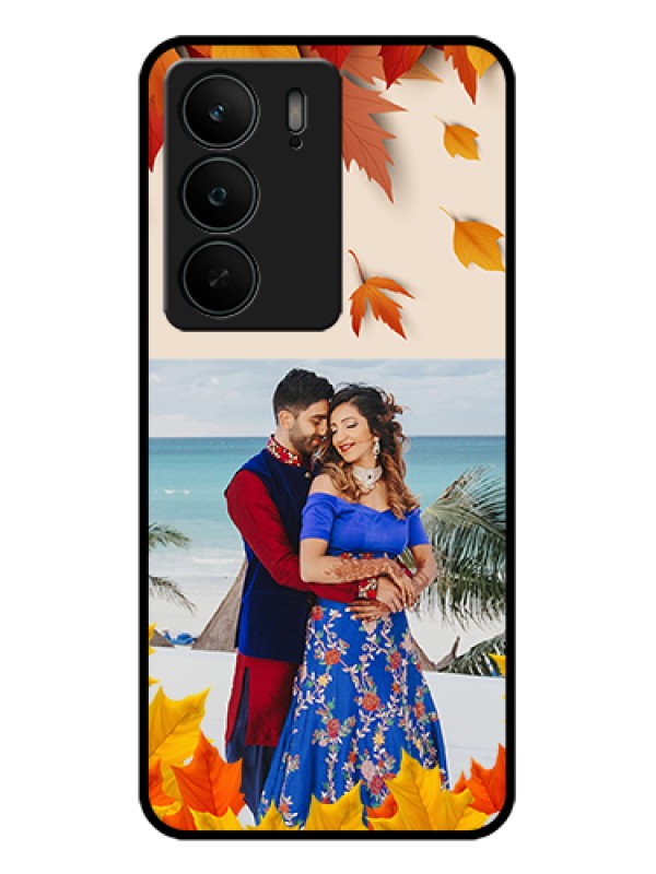 Custom Realme C75 5G Custom Glass Phone Case - Autumn Maple Leaves Design