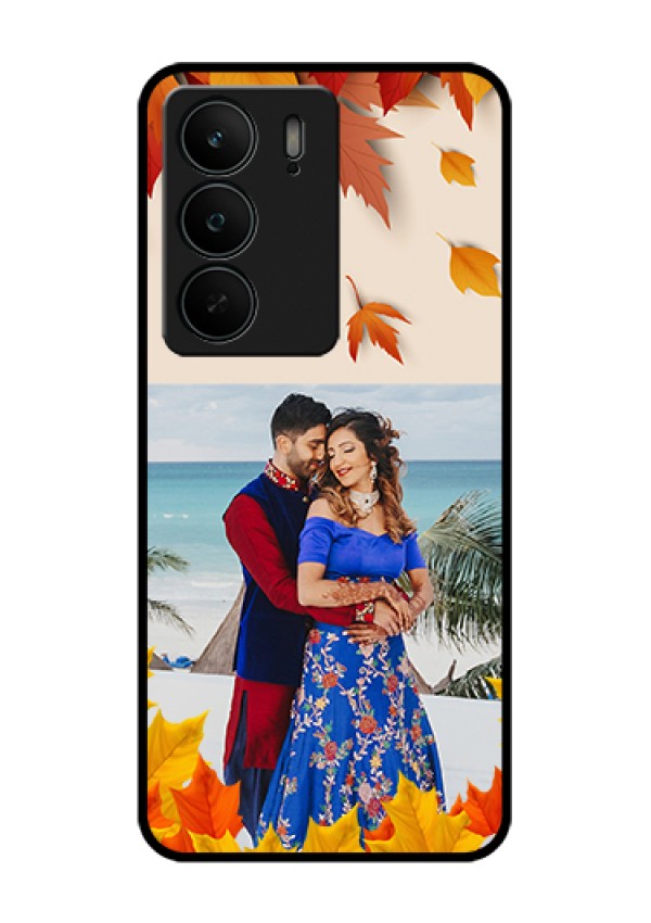Realme C75 5G Custom Glass Phone Case - Autumn Maple Leaves Design