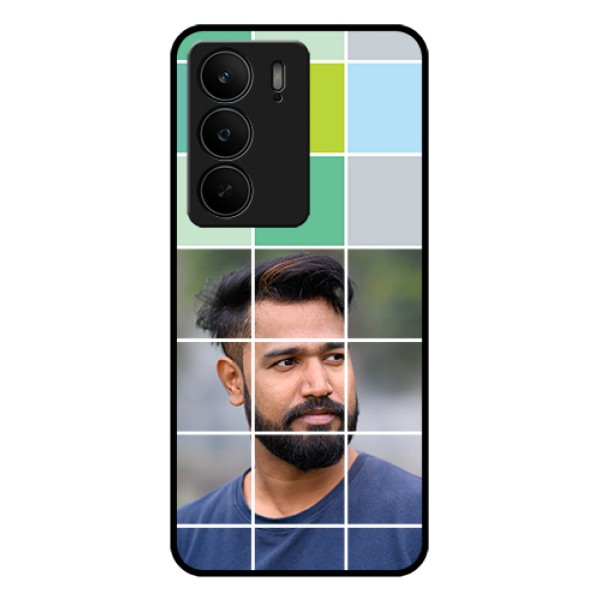 Realme C75 5G Custom Glass Phone Case - With White Box Pattern Realme C75 5G Custom Glass Phone Case - With White Box Pattern
