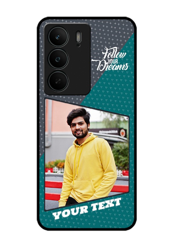 Realme C75 5G Custom Glass Phone Case - Background Pattern Design With Quote