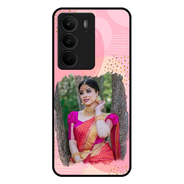 Realme C75 5G Custom Glass Phone Case - Gold Glitter Splash Design Realme C75 5G Custom Glass Phone Case - Gold Glitter Splash Design