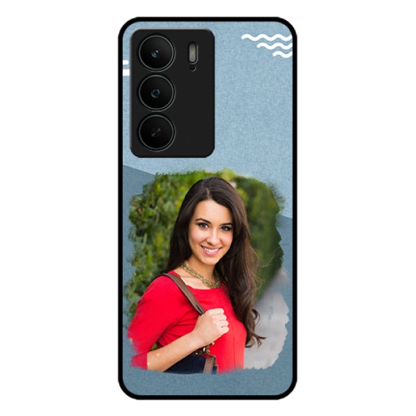 Realme C75 5G Custom Glass Phone Case - Grunge Line Art Design