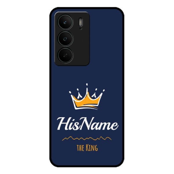 Realme C75 5G Custom Glass Phone Case - King With Name Design