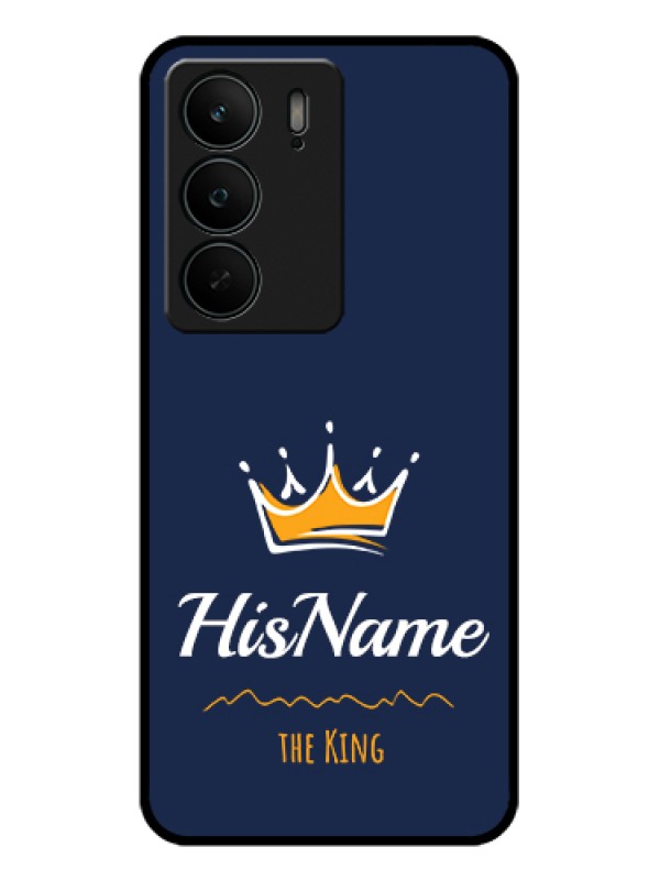 Custom Realme C75 5G Custom Glass Phone Case - King With Name Design