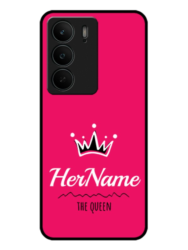 Custom Realme C75 5G Custom Glass Phone Case - Queen With Name Design