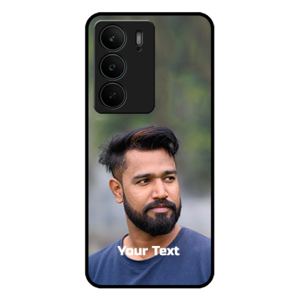 Realme C75 5G Custom Glass Phone Case - Photo With Text Design