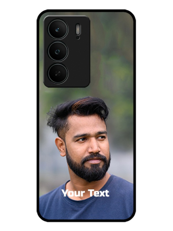 Custom Realme C75 5G Custom Glass Phone Case - Photo With Text Design