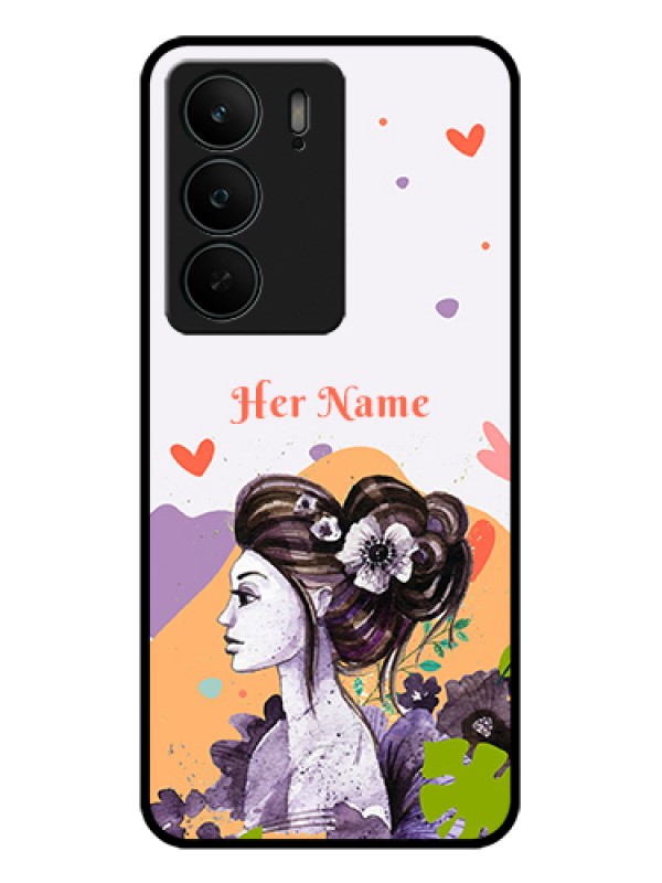 Custom Realme C75 5G Custom Glass Phone Case - Woman And Nature Design