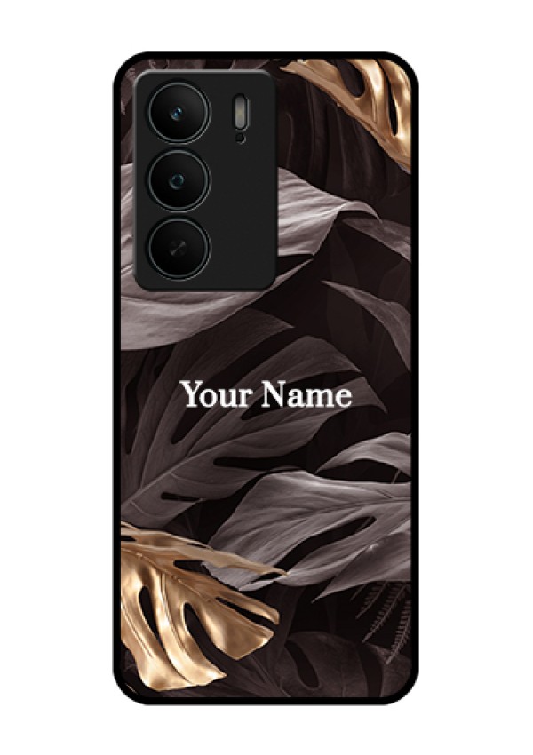Realme C75 5G Custom Glass Phone Case - Wild Leaves Digital Paint Design