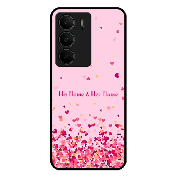 Realme C75 5G Custom Glass Phone Case - Floating Hearts Design Realme C75 5G Custom Glass Phone Case - Floating Hearts Design