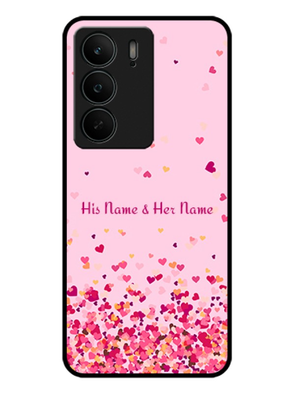 Custom Realme C75 5G Custom Glass Phone Case - Floating Hearts Design