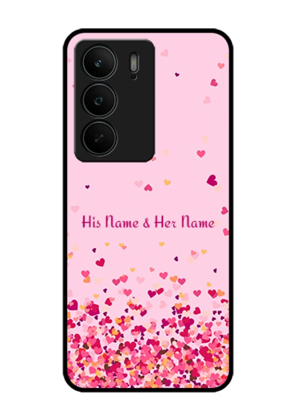 Realme C75 5G Custom Glass Phone Case - Floating Hearts Design
