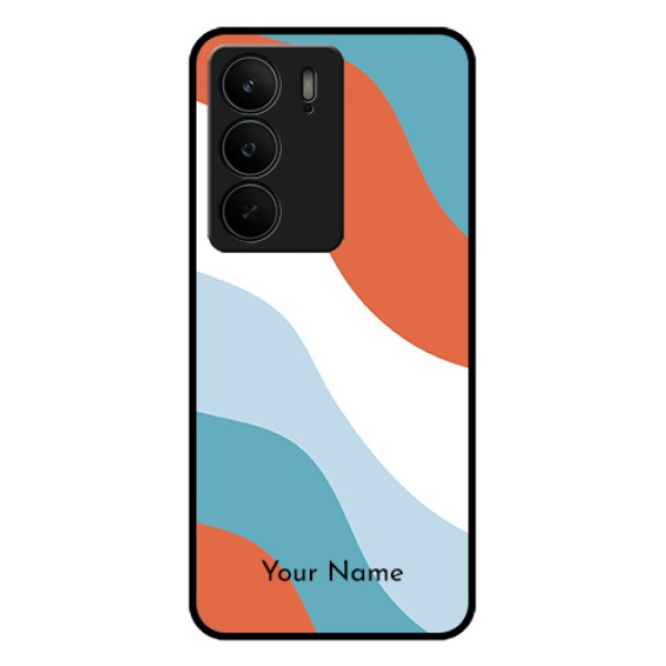 Realme C75 5G Custom Glass Phone Case - Coloured Waves Design