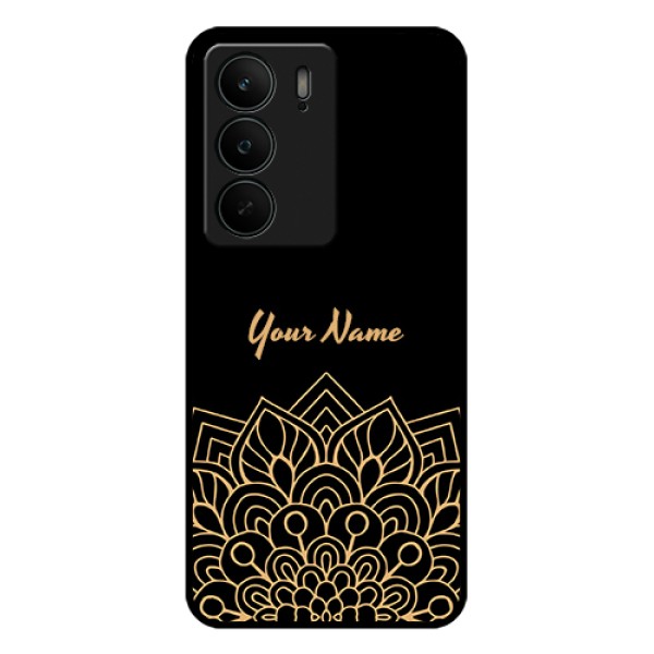 Realme C75 5G Custom Glass Phone Case - Golden Mandala Design