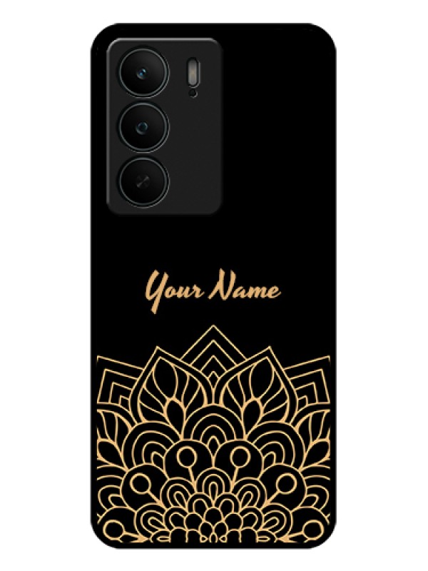 Custom Realme C75 5G Custom Glass Phone Case - Golden Mandala Design