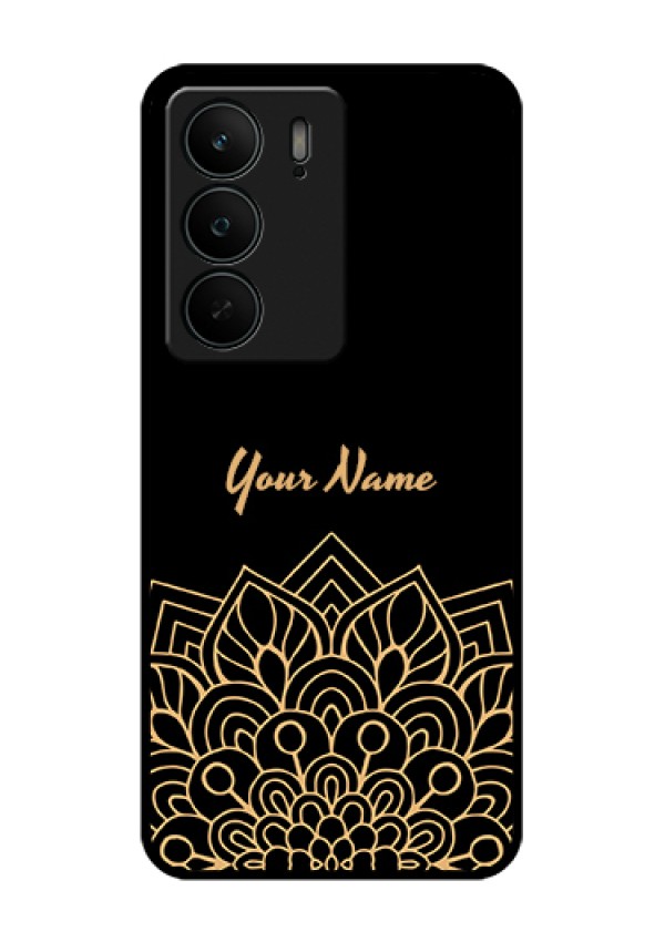Realme C75 5G Custom Glass Phone Case - Golden Mandala Design