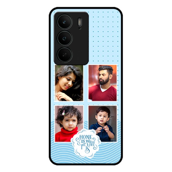 Realme C75 5G Custom Glass Phone Case - Cute Love Quote With 4 Pic Upload Design Realme C75 5G Custom Glass Phone Case - Cute Love Quote With 4 Pic Upload Design