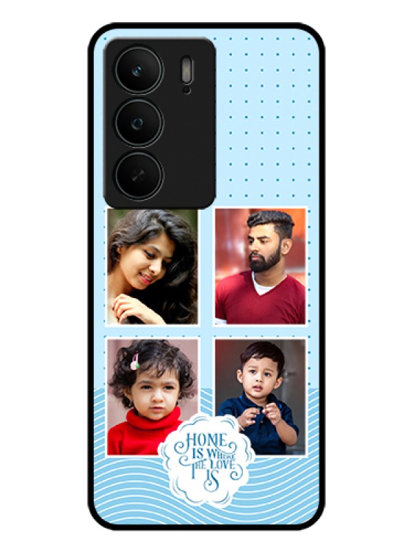 Custom Realme C75 5G Custom Glass Phone Case - Cute Love Quote With 4 Pic Upload Design