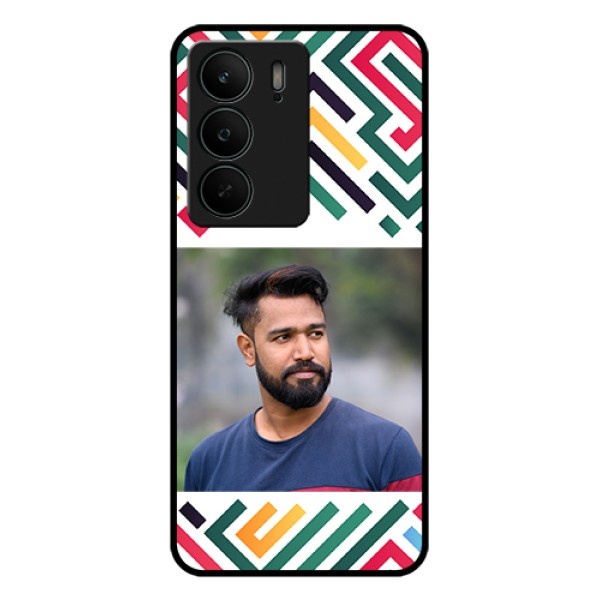 Realme C75 5G Custom Glass Phone Case - Colorful Maze Pattern Design Realme C75 5G Custom Glass Phone Case - Colorful Maze Pattern Design