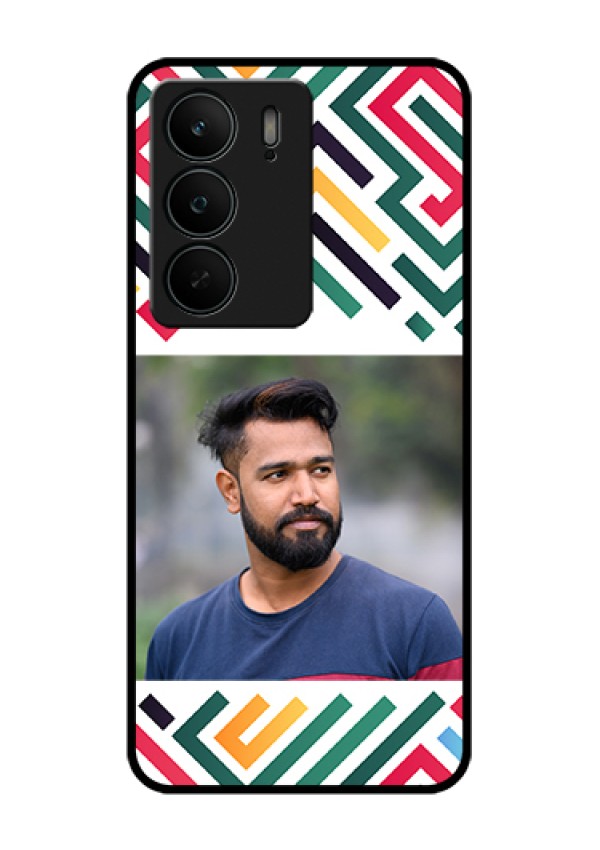 Realme C75 5G Custom Glass Phone Case - Colorful Maze Pattern Design