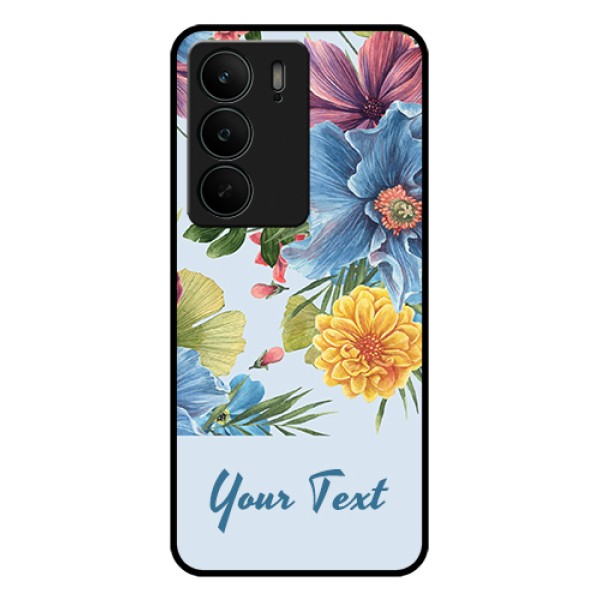 Realme C75 5G Custom Glass Phone Case - Stunning Watercolored Flowers Painting Design Realme C75 5G Custom Glass Phone Case - Stunning Watercolored Flowers Painting Design