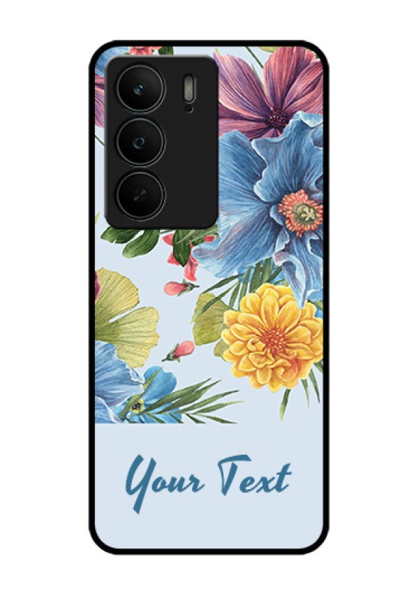 Realme C75 5G Custom Glass Phone Case - Stunning Watercolored Flowers Painting Design