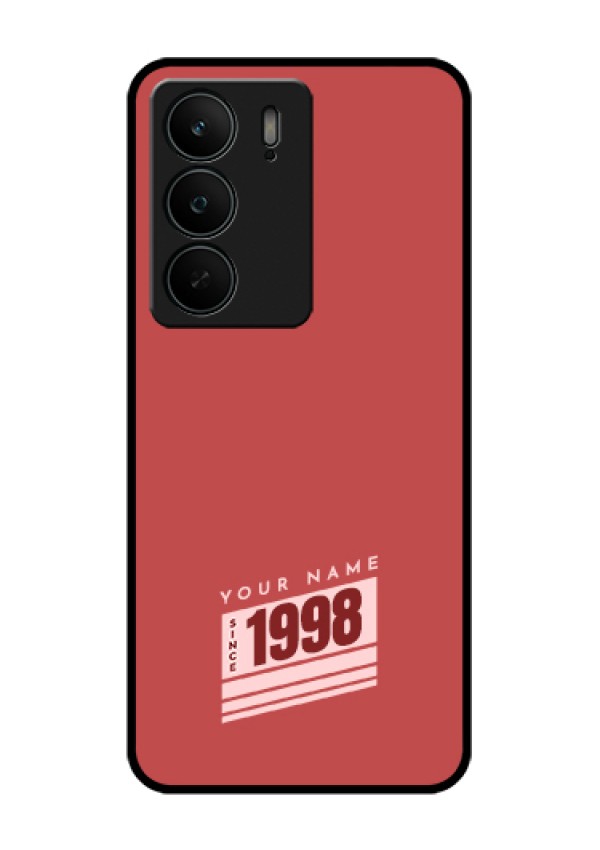 Realme C75 5G Custom Glass Phone Case - Red Custom Year Of Birth Design